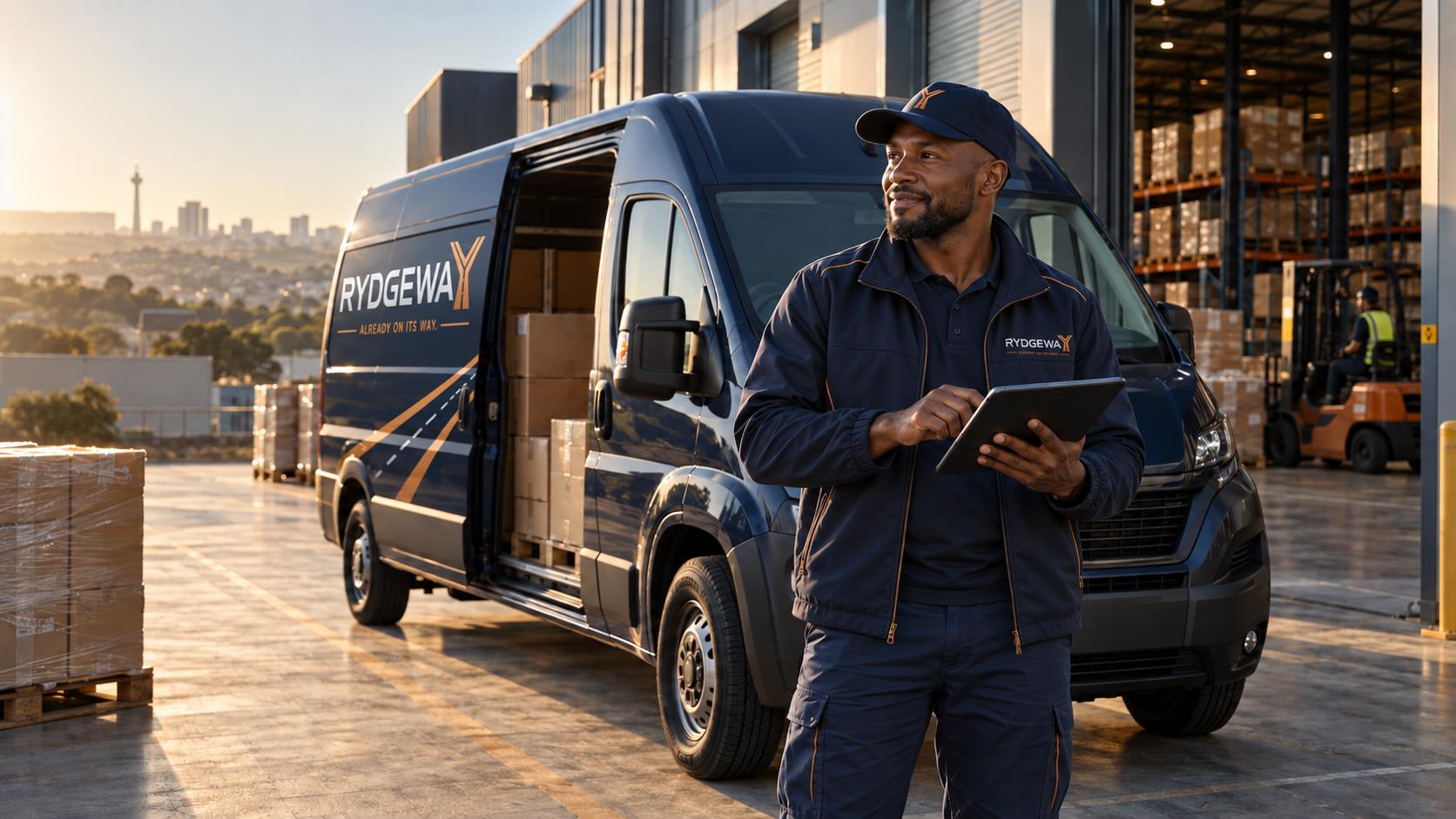 RYDGEWAY owner-driver in branded uniform